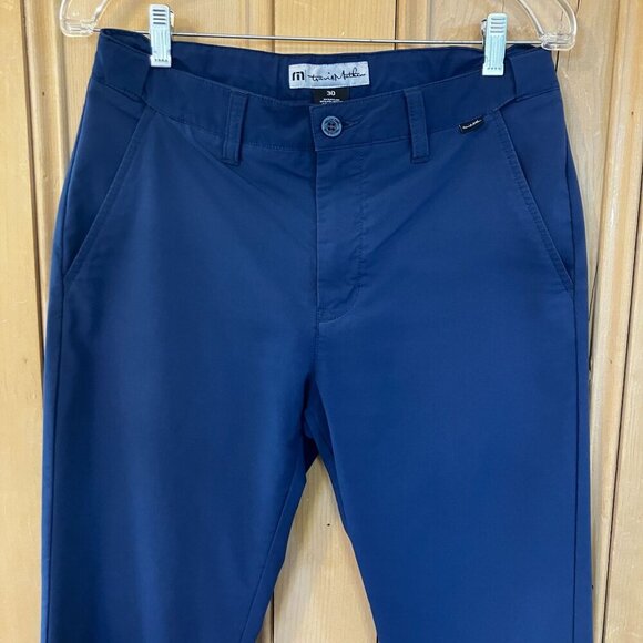 Travis Mathew Mens Chino Straight Leg Golf Pants Size 30x28 Blue Navy AN EXC - Picture 7 of 12